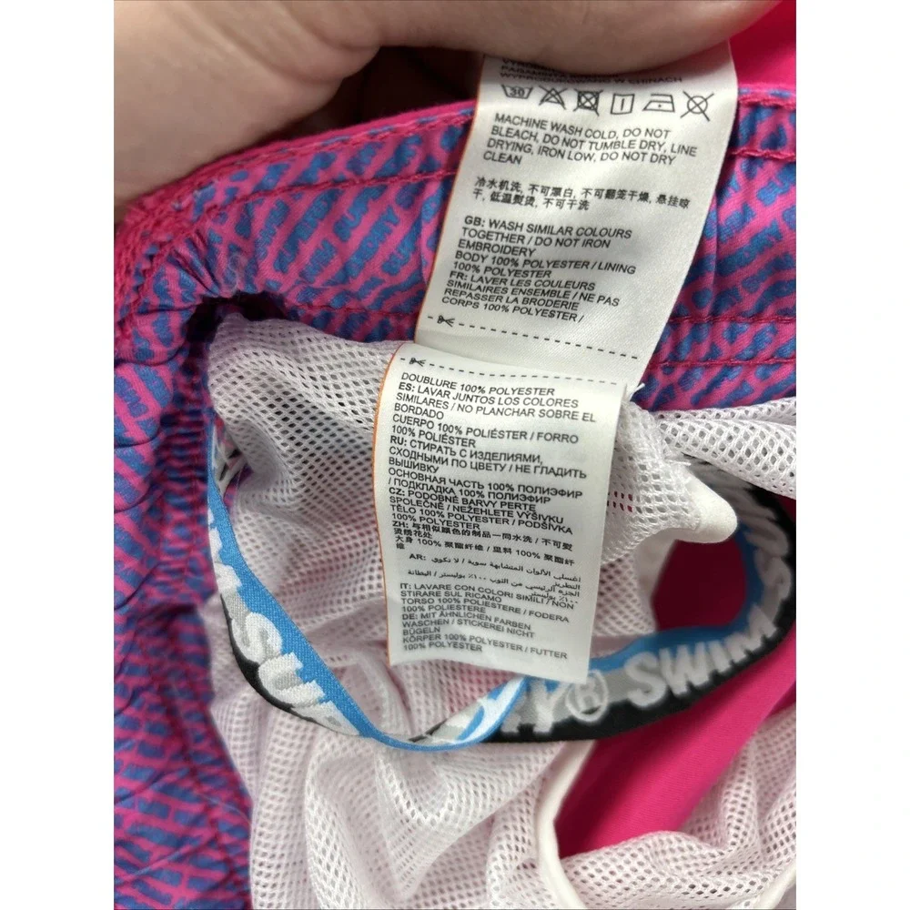 Superdry Beach Volley Swim Shorts Mens XL Sunblast Pink Blue Trunks M30010AT